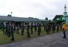 Korem 121/Abw menggelar Penilaian Siap Jasmani Militer